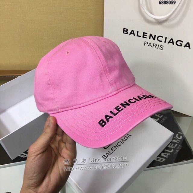 Balenciaga男女同款帽子 巴黎世家刺繡字母棒球帽鴨舌帽  mm1412
